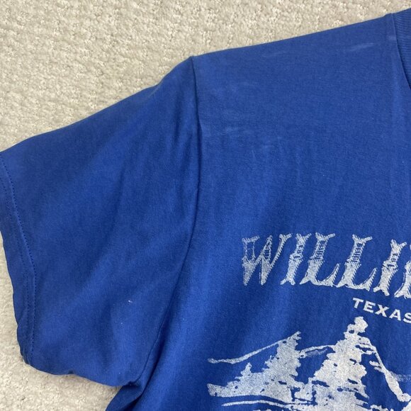 Willie Nelson Last Man Standing Size M Blue Shirt Country Legend Texas Born Read - Picture 8 of 16